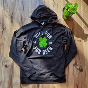 'Will Run For Beer' Lightweight Hoodie🍀